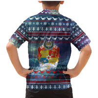 Tonga Christmas Family Matching Mermaid Dress and Hawaiian Shirt with Singing Whale Ocean Scene National Coat of Arms TS04 - Polynesian Pride