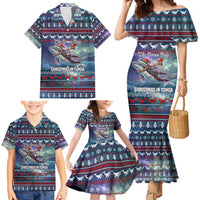 Tonga Christmas Family Matching Mermaid Dress and Hawaiian Shirt with Singing Whale Ocean Scene National Coat of Arms TS04 - Polynesian Pride