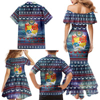 Tonga Christmas Family Matching Mermaid Dress and Hawaiian Shirt with Singing Whale Ocean Scene National Coat of Arms TS04 - Polynesian Pride