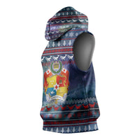 Tonga Christmas Sleeveless Hoodie with Singing Whale Ocean Scene National Coat of Arms TS04 - Polynesian Pride