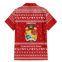 Tonga Christmas Family Matching Mermaid Dress and Hawaiian Shirt with Sea Turtle Coral Reef Design Snowflake Pattern and National Emblem TS04 - Polynesian Pride