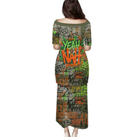 Yeah Nah Graffiti Skull New Zealand Slang Puletasi Kiwi Grunge Brick Wall and Bold Urban Street Art TS04 - Polynesian Pride
