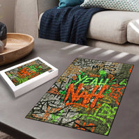 Yeah Nah Graffiti Skull New Zealand Slang Puzzle Kiwi Grunge Brick Wall and Bold Urban Street Art TS04 - Polynesian Pride