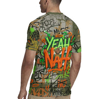 Yeah Nah Graffiti Skull New Zealand Slang Rugby Jersey Kiwi Grunge Brick Wall and Bold Urban Street Art TS04 - Polynesian Pride