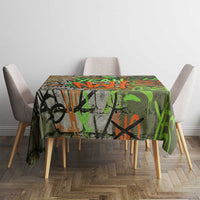 Yeah Nah Graffiti Skull New Zealand Slang Tablecloth Kiwi Grunge Brick Wall and Bold Urban Street Art TS04 - Polynesian Pride