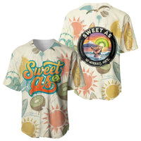 NZ Slang Sweet As Kiwi Shaka Sign Baseball Jersey New Zealand Surfboards Sun and Tropical Beach Retro TS04 - Polynesian Pride