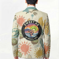 NZ Slang Sweet As Kiwi Shaka Sign Blazer New Zealand Surfboards Sun and Tropical Beach Retro TS04 - Polynesian Pride