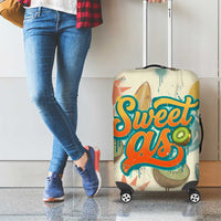 NZ Slang Sweet As Kiwi Shaka Sign Luggage Cover New Zealand Surfboards Sun and Tropical Beach Retro