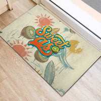 NZ Slang Sweet As Kiwi Shaka Sign Rubber Doormat New Zealand Surfboards Sun and Tropical Beach Retro TS04 - Polynesian Pride
