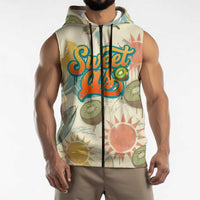 NZ Slang Sweet As Kiwi Shaka Sign Sleeveless Zip Hoodie New Zealand Surfboards Sun and Tropical Beach Retro TS04 - Polynesian Pride