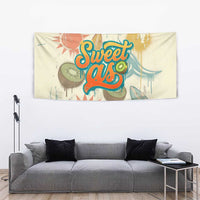 NZ Slang Sweet As Kiwi Shaka Sign Tapestry New Zealand Surfboards Sun and Tropical Beach Retro
