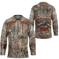 Choice Bro Graffiti Handshake Hockey Jersey New Zealand Slang Fern Brick Wall and Urban Street Art TS04 - Polynesian Pride