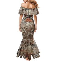 Choice Bro Graffiti Handshake Mermaid Dress New Zealand Slang Fern Brick Wall and Urban Street Art TS04 - Polynesian Pride