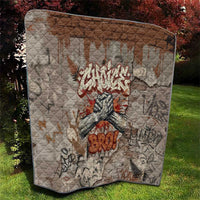 Choice Bro Graffiti Handshake Quilt New Zealand Slang Fern Brick Wall and Urban Street Art TS04 - Polynesian Pride