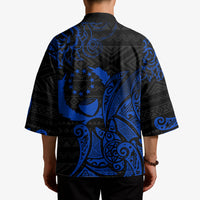 Pohnpei Federated States Of Micronesia Kimono Polynesian Tribal Heritage Art With Blue Island Tattoo Patterns TS04 - Polynesian Pride
