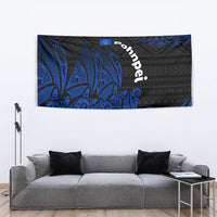 Pohnpei Federated States Of Micronesia Tapestry Polynesian Tribal Heritage Art With Blue Island Tattoo Patterns TS04 - Polynesian Pride