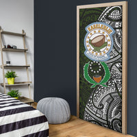 Pohnpei Federated States Of Micronesia Door Cover Polynesian Tribal Heritage Art With Kaselehlie State Seal