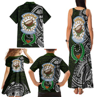 Pohnpei Federated States Of Micronesia Family Matching Tank Maxi Dress and Hawaiian Shirt Polynesian Tribal Heritage Art With Kaselehlie State Seal TS04 - Polynesian Pride