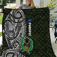 Pohnpei Federated States Of Micronesia Quilt Polynesian Tribal Heritage Art With Kaselehlie State Seal