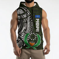 Pohnpei Federated States Of Micronesia Sleeveless Hoodie Polynesian Tribal Heritage Art With Kaselehlie State Seal TS04 - Polynesian Pride