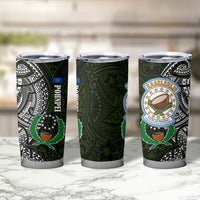 Pohnpei Federated States Of Micronesia Tumbler Cup Polynesian Tribal Heritage Art With Kaselehlie State Seal