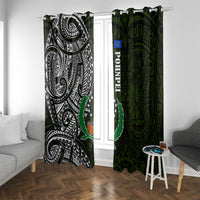 Pohnpei Federated States Of Micronesia Window Curtain Polynesian Tribal Heritage Art With Kaselehlie State Seal