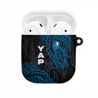 Yap Island Tribal Heritage AirPods Case Micronesian Polynesian Tattoo Pattern Blue Black Cultural Art TS04 Black Blue - Polynesian Pride