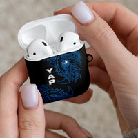 Yap Island Tribal Heritage AirPods Case Micronesian Polynesian Tattoo Pattern Blue Black Cultural Art TS04 - Polynesian Pride