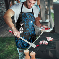 Yap Island Tribal Heritage Apron Micronesian Polynesian Tattoo Pattern Blue Black Cultural Art TS04 - Polynesian Pride