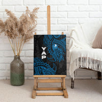 Yap Island Tribal Heritage Canvas Wall Art Micronesian Polynesian Tattoo Pattern Blue Black Cultural Art TS04 - Polynesian Pride