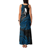 Yap Island Tribal Heritage Family Matching Tank Maxi Dress and Hawaiian Shirt Micronesian Polynesian Tattoo Pattern Blue Black Cultural Art TS04 - Polynesian Pride
