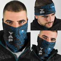 Yap Island Tribal Heritage Neck Gaiter Micronesian Polynesian Tattoo Pattern Blue Black Cultural Art TS04 - Polynesian Pride