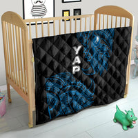 Yap Island Tribal Heritage Quilt Micronesian Polynesian Tattoo Pattern Blue Black Cultural Art TS04 - Polynesian Pride
