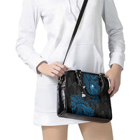 Yap Island Tribal Heritage Shoulder Handbag Micronesian Polynesian Tattoo Pattern Blue Black Cultural Art TS04 - Polynesian Pride
