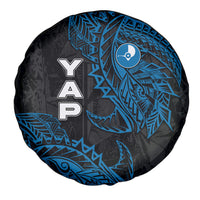 Yap Island Tribal Heritage Spare Tire Cover Micronesian Polynesian Tattoo Pattern Blue Black Cultural Art TS04 - Polynesian Pride