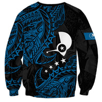 Yap Island Tribal Heritage Sweatshirt Micronesian Polynesian Tattoo Pattern Blue Black Cultural Art TS04 - Polynesian Pride