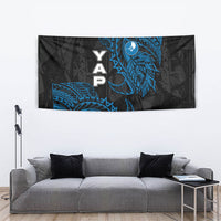 Yap Island Tribal Heritage Tapestry Micronesian Polynesian Tattoo Pattern Blue Black Cultural Art TS04 - Polynesian Pride