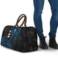 Yap Island Tribal Heritage Travel Bag Micronesian Polynesian Tattoo Pattern Blue Black Cultural Art TS04 - Polynesian Pride