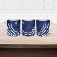 Northern Mariana Islands Saipan Ceramic Mug Polynesian Tribal Pattern - Commonwealth Seal Art