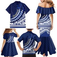 Northern Mariana Islands Saipan Family Matching Mermaid Dress and Hawaiian Shirt Polynesian Tribal Pattern - Commonwealth Seal Art TS04 - Polynesian Pride