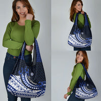 Northern Mariana Islands Saipan Grocery Bag Polynesian Tribal Pattern - Commonwealth Seal Art