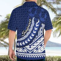 Northern Mariana Islands Saipan Hawaiian Shirt Polynesian Tribal Pattern - Commonwealth Seal Art