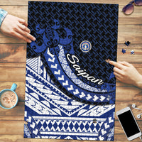 Northern Mariana Islands Saipan Puzzle Polynesian Tribal Pattern - Commonwealth Seal Art