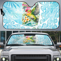 Saipan CMNI Auto Sun Shade Polynesian Northern Mariana Islands Fruit Dove Watercolor