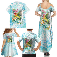 Saipan CMNI Family Matching Summer Maxi Dress and Hawaiian Shirt Polynesian Northern Mariana Islands Fruit Dove Watercolor TS04 - Polynesian Pride