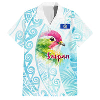 Saipan CMNI Hawaiian Shirt Polynesian Northern Mariana Islands Fruit Dove Watercolor