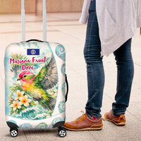 Saipan CMNI Luggage Cover Polynesian Northern Mariana Islands Fruit Dove Watercolor