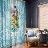 Saipan CMNI Window Curtain Polynesian Northern Mariana Islands Fruit Dove Watercolor