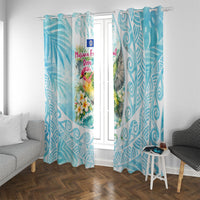 Saipan CMNI Window Curtain Polynesian Northern Mariana Islands Fruit Dove Watercolor