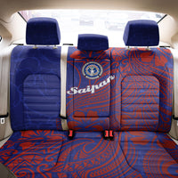 Saipan Northern Mariana Islands Back Car Seat Cover Polynesian Tribal Tattoo Art With Hibiscus Flowers And Seal TS04 - Polynesian Pride